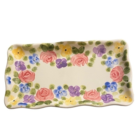 Jardine tabletops unlimited 3 piece hand painted ceramic sugar and cream… - Picture 2 of 11